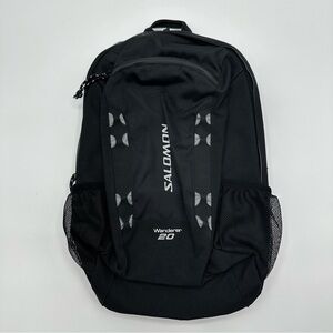 Salomon Wanderer 20 Backpack Black Hiking Outdoor Running Light Day Bag‎ Rare